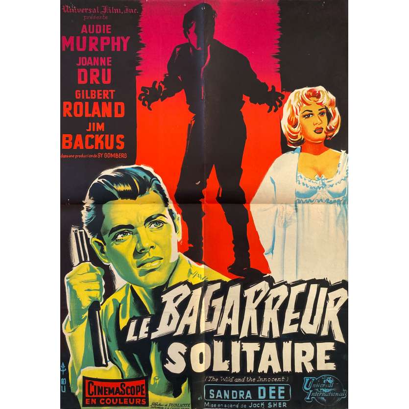 LE BAGARREUR SOLITAIRE Affiche de cinéma Litho - 60x80 cm. - 1959 - Audie Murphy, Jack Sher