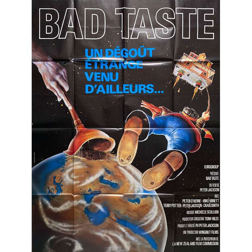 BAD TASTE Affiche de cinéma- 120x160 cm. - 1987 - Terry Potter, Peter Jackson