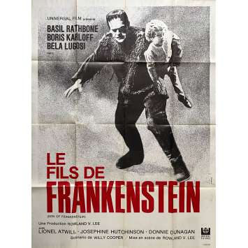 SON OF FRANKENSTEIN Original Movie Poster- 47x63 in. - R1960 - Rowland V. Lee, Boris Karloff, Bela Lugosi