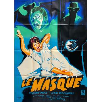 LE MASQUE Affiche de cinéma- 120x160 cm. - 1959 - Vincent Price, Crane Wilbur