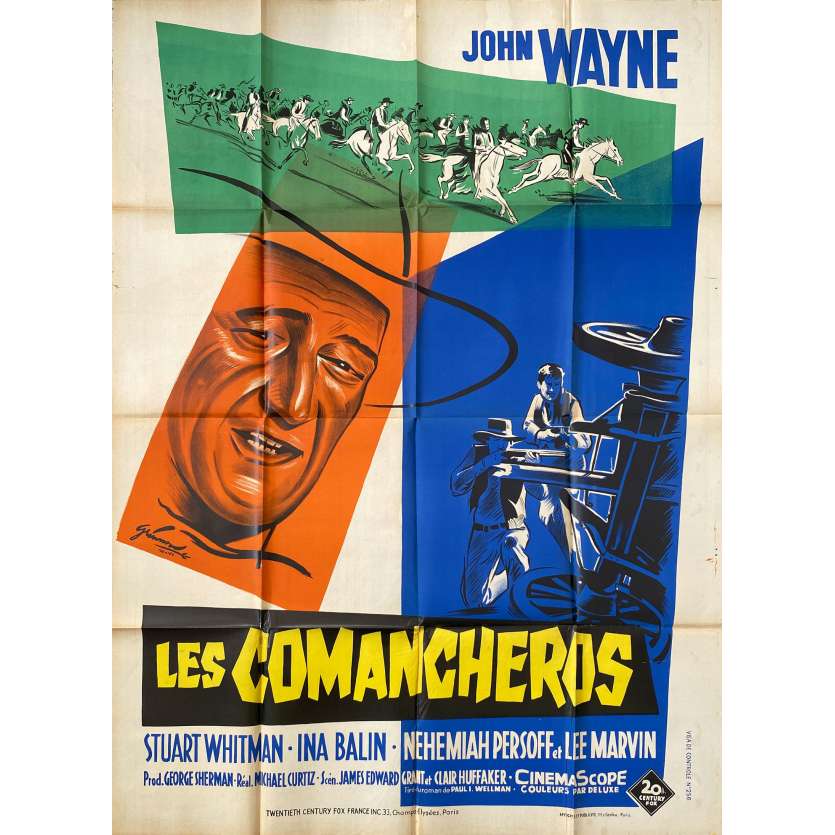 THE COMANCHEROS Original Movie Poster Litho - 47x63 in. - 1961 - Michael Curtiz, John Wayne