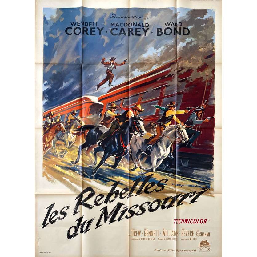 THE GREAT MISSOURI RAID Original Movie Poster- 47x63 in. - 1951 - Gordon Douglas, Wendell Corey