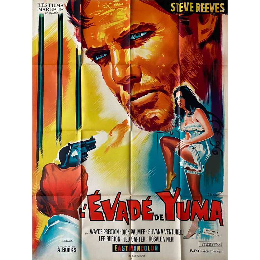 L'EVADE DE YUMA Affiche de cinéma Litho - 120x160 cm. - 1968 - Steve Reeves, Camillo Bazzoni