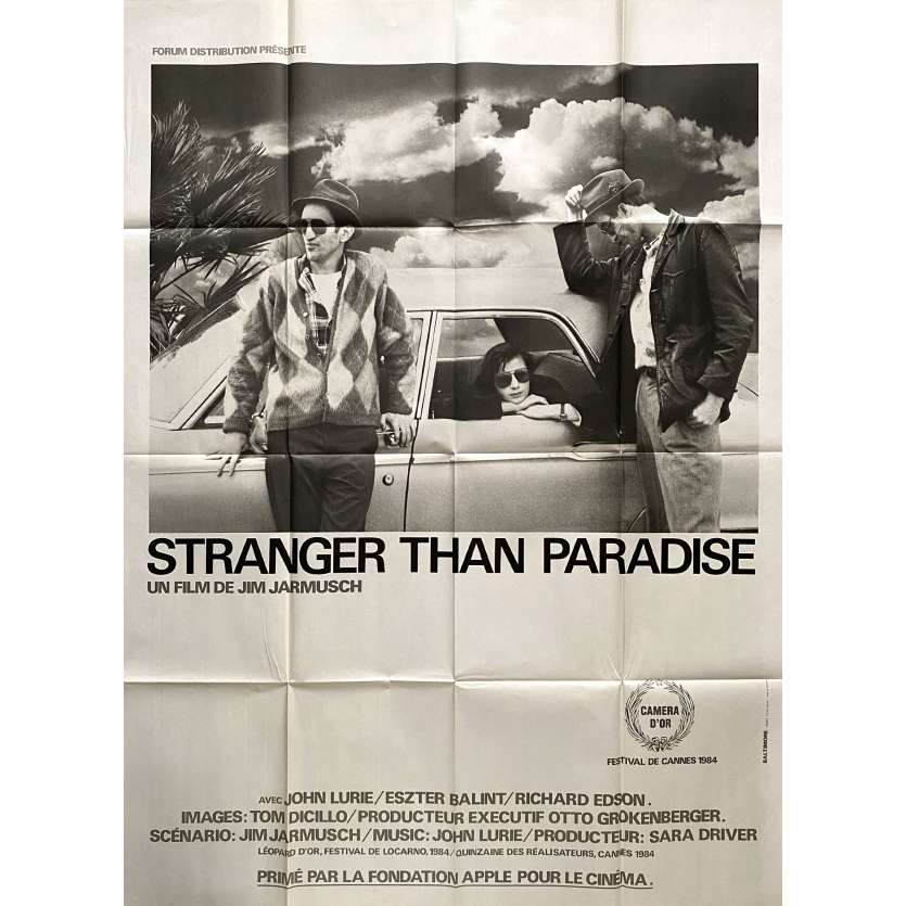 STRANGER THAN PARADISE Affiche de cinéma- 120x160 cm. - 1984 - John Lurie, Jim Jarmush