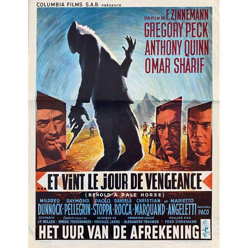 BEHOLD A PALE HORSE Original Movie Poster- 14x21 in. - 1964 - Fred Zinnemann, Gregory Peck, Anthony Quinn