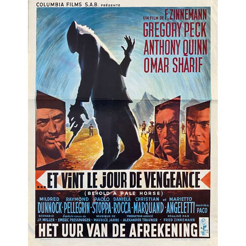 ET VINT LE JOUR DE LA VENGEANCE Affiche de cinéma- 35x55 cm. - 1964 - Gregory Peck, Anthony Quinn, Fred Zinnemann