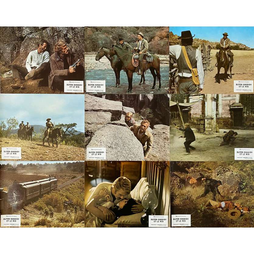 BUTCH CASSIDY AND THE SUNDANCE KID Original Lobby Cards x18 - 9x12 in. - 1969 - George Roy Hill, Paul Newman, Robert Redford
