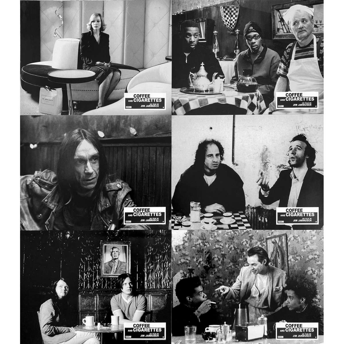 COFFEE AND CIGARETTES French Lobby Cards 9x12 in. 2003 x6