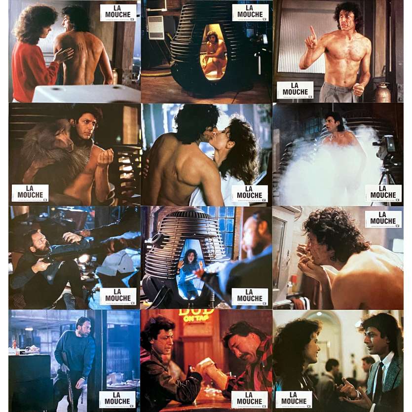 LA MOUCHE Photos de film x12 - 21x30 cm. - 1986 - Jeff Goldblum, David Cronenberg