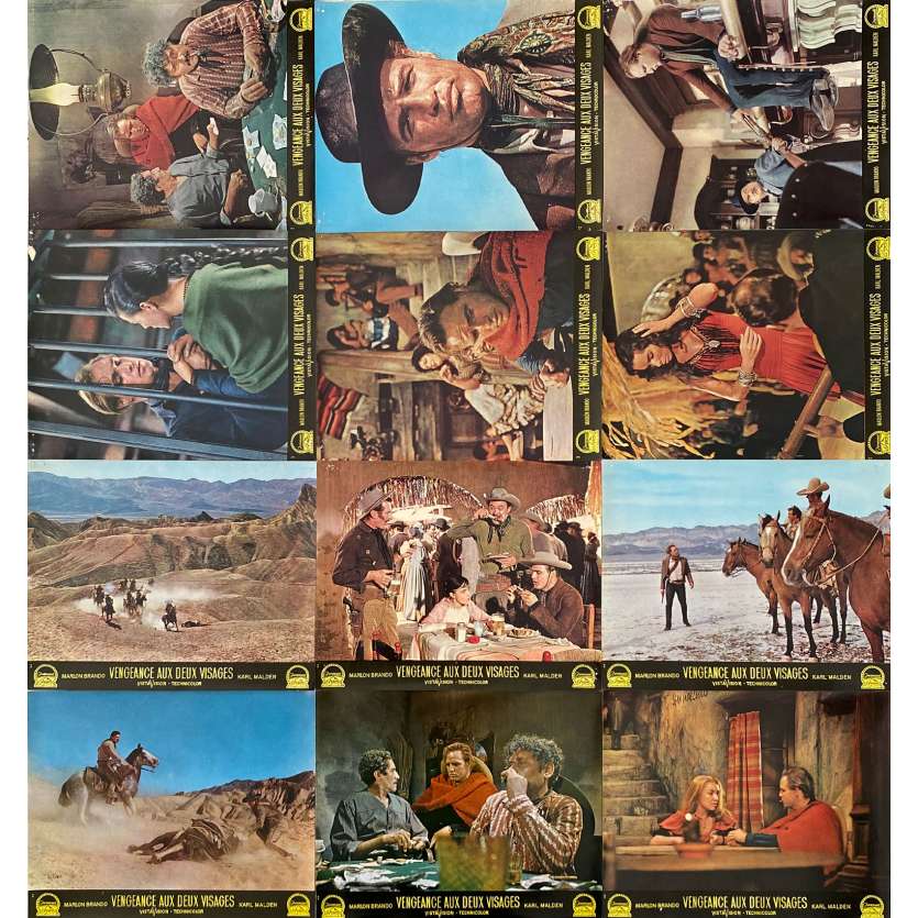 ONE-EYED JACKS Original Lobby Cards x12 - 9x12 in. - 1961 - Marlon Brando, Karl Malden