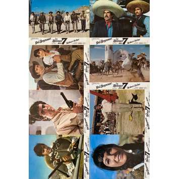 RETURN OF THE SEVEN Original Lobby Cards x8 - 9x12 in. - 1966 - Burt Kennedy, Yul Brynner