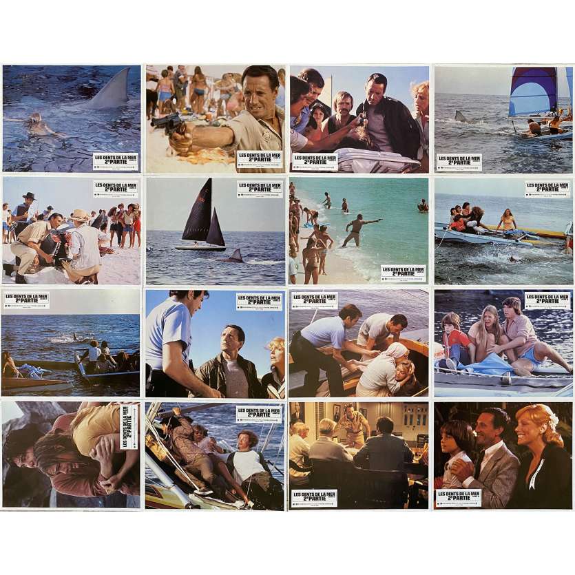 JAWS 2 Original Lobby Cards x16 - 9x12 in. - 1978 - Jeannot Szwarc, Roy Sheider
