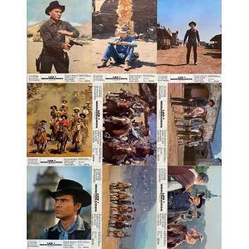 MAGNIFICENT SEVEN Original Lobby Cards x9 - Set B - 9x12 in. - R1970 - Yul Brynner, Steve McQueen