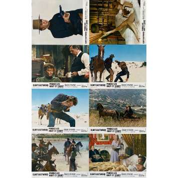 HANG 'EM HIGH Original Lobby Cards x8 - 9x12 in. - 1968 - Ted Post, Clint Eastwood