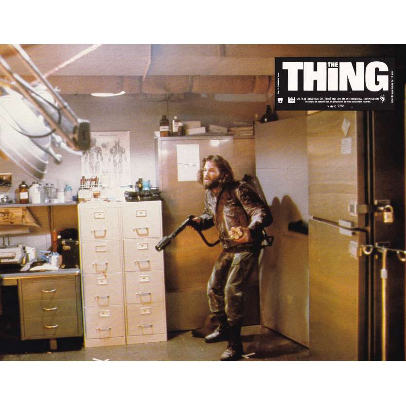 THE THING Original Lobby Card N12 - 9x12 in. - 1982 - John Carpenter, Kurt Russel