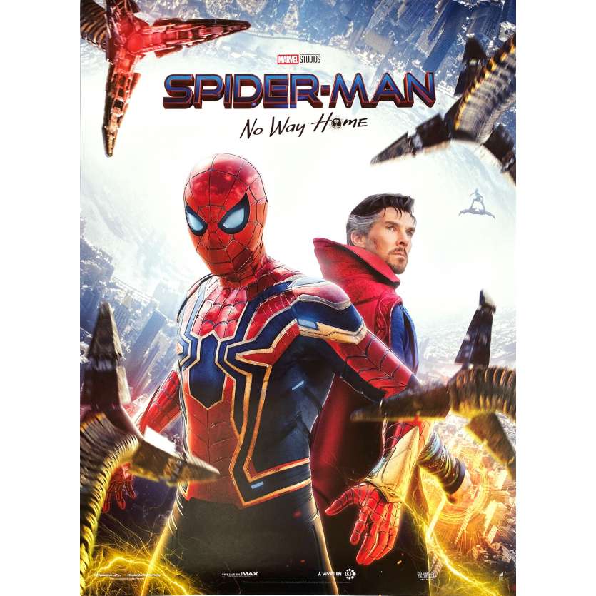 SPIDER-MAN NO WAY HOME Affiche de cinéma- 40x60 cm. - 2021 - Tom Holland, Jon Watts