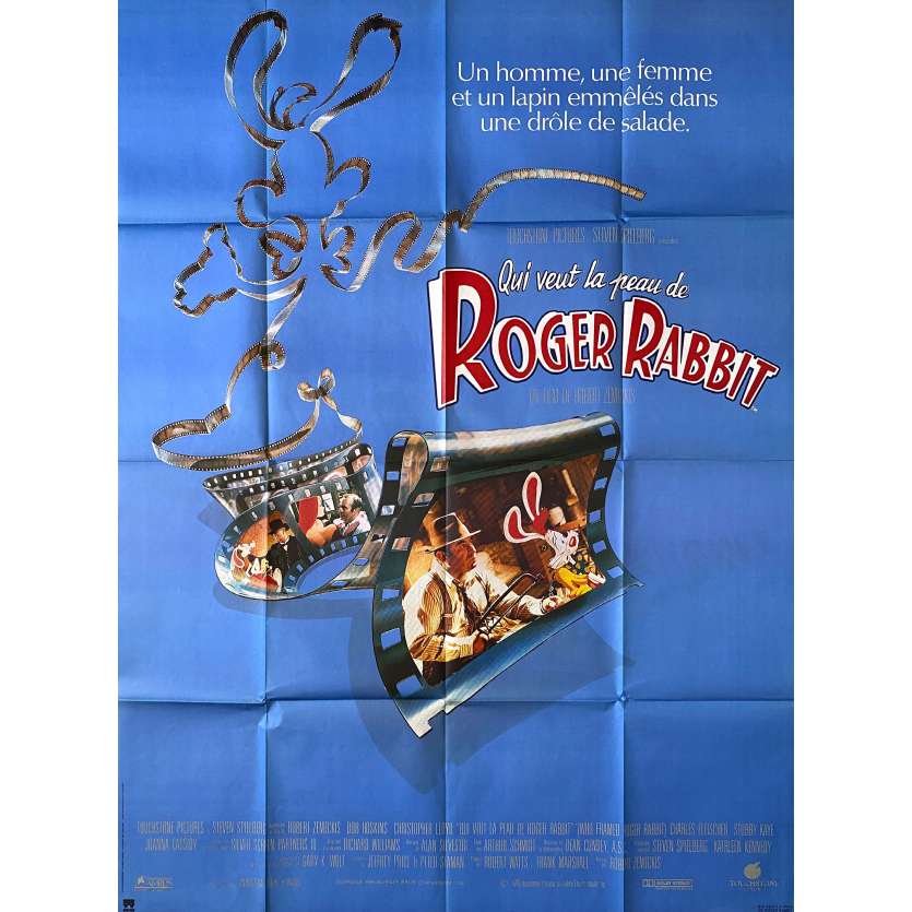 QUI VEUT LA PEAU DE ROGER RABBIT Affiche de film 120X160 - 1988 -Robert Zemeckis