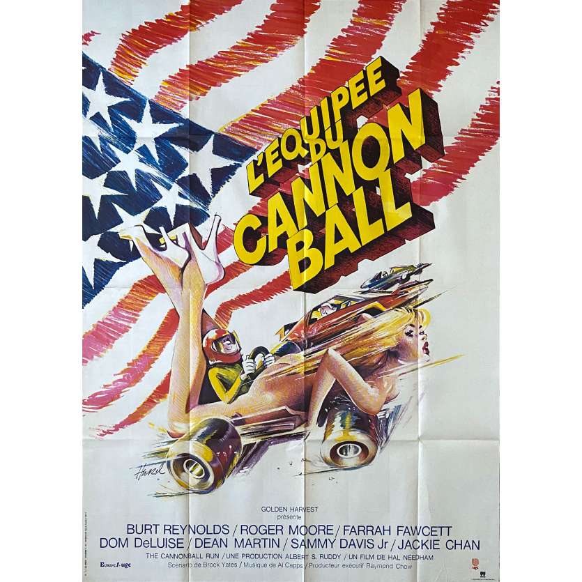 THE CANNONBALL RUN Movie Poster47x63 in.- 1981 - Hal Needham, Burt Reynolds
