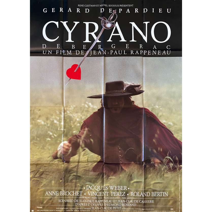 CYRANO DE BERGERAC Original Movie Poster- 47x63 in. - 1990 - Jean-Paul Rappeneau, Gérard Depardieu