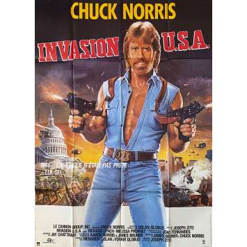 INVASION U.S.A. Original Movie Poster- 47x63 in. - 1985 - Joseph Zito, Chuck Norris