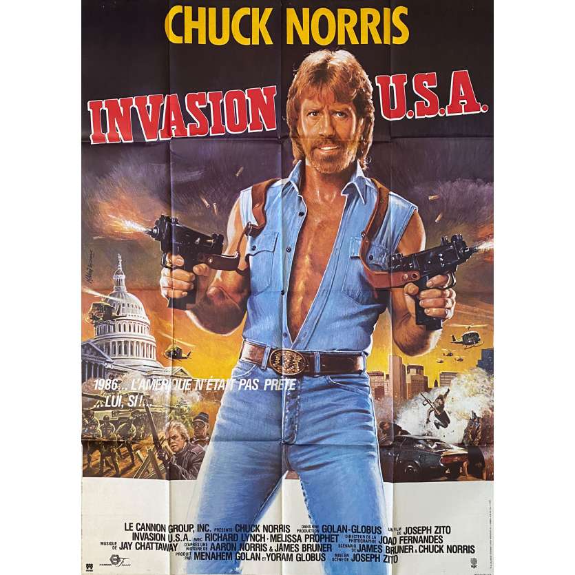 INVASION U.S.A. Affiche de cinéma- 120x160 cm. - 1985 - Chuck Norris, Joseph Zito