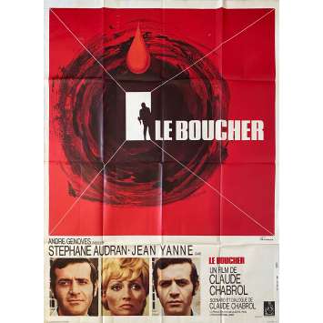 LE BOUCHER Affiche de cinéma- 120x160 cm. - 1970 - Stéphane Audran, Jean Yanne, Claude Chabrol