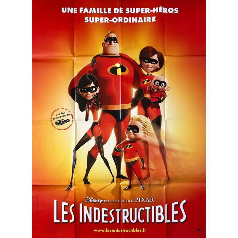 THE INCREDIBLES Original Movie Poster- 47x63 in. - 2004 - Brad Bird, Craig T. Nelson
