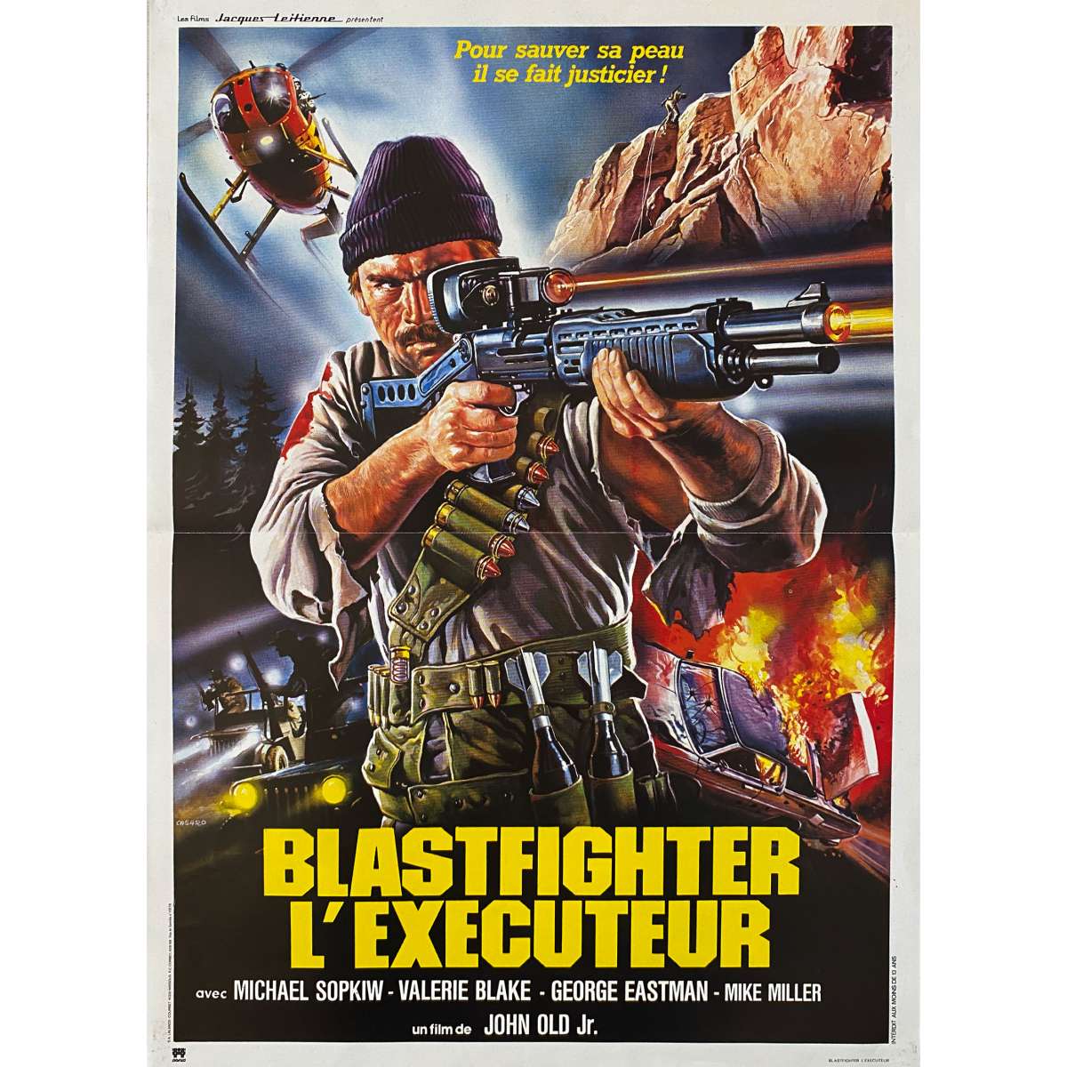 Affiche de film française de BLASTFIGHTER 40x54 cm.