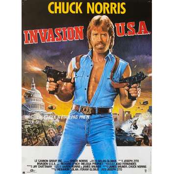 INVASION U.S.A. Original Movie Poster- 15x21 in. - 1985 - Joseph Zito, Chuck Norris