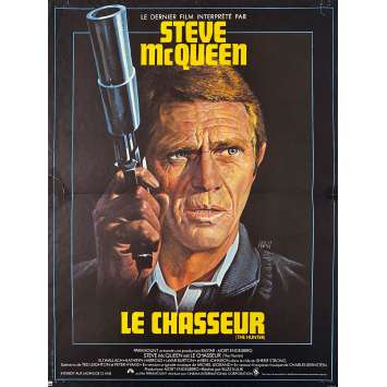 THE HUNTER Original Movie Poster- 15x21 in. - 1980 - Buzz Kulik, Steve McQueen