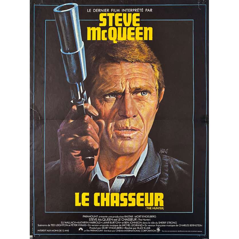 LE CHASSEUR Affiche de cinéma- 40x54 cm. - 1980 - Steve McQueen, Buzz Kulik