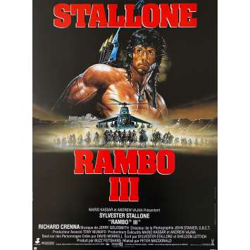 RAMBO III Original Movie Poster- 15x21 in. - 1988 - Sylvester Stallone, Richard Crenna