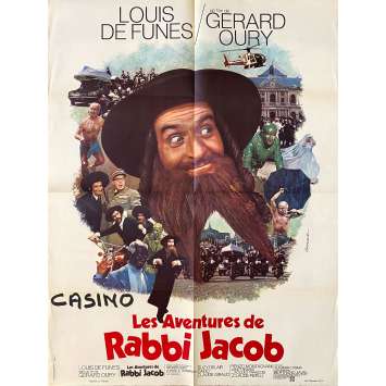 LES AVENTURES DE RABBI JACOB Affiche de cinéma- 60x80 cm. - 1973 - Louis de Funès, Gérard Oury