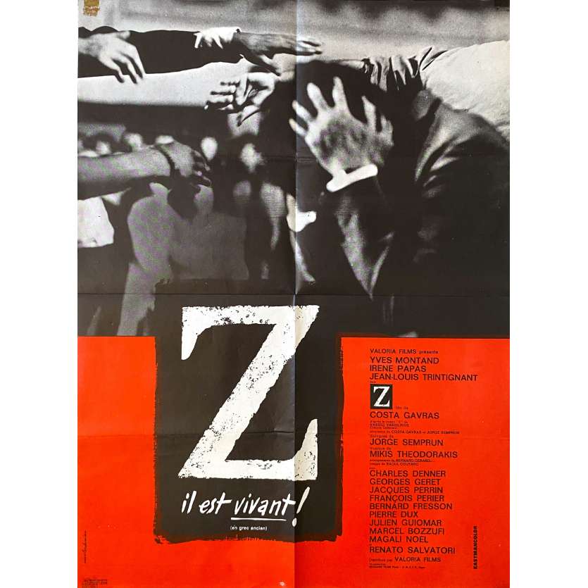 Z Affiche de cinéma- 60x80 cm. - 1969 - Yves Montand, Costa Gavras