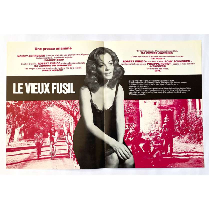 LE VIEUX FUSIL Synopsis 4p - 21x30 cm. - 1976 - Romy Schneider, Robert Enrico