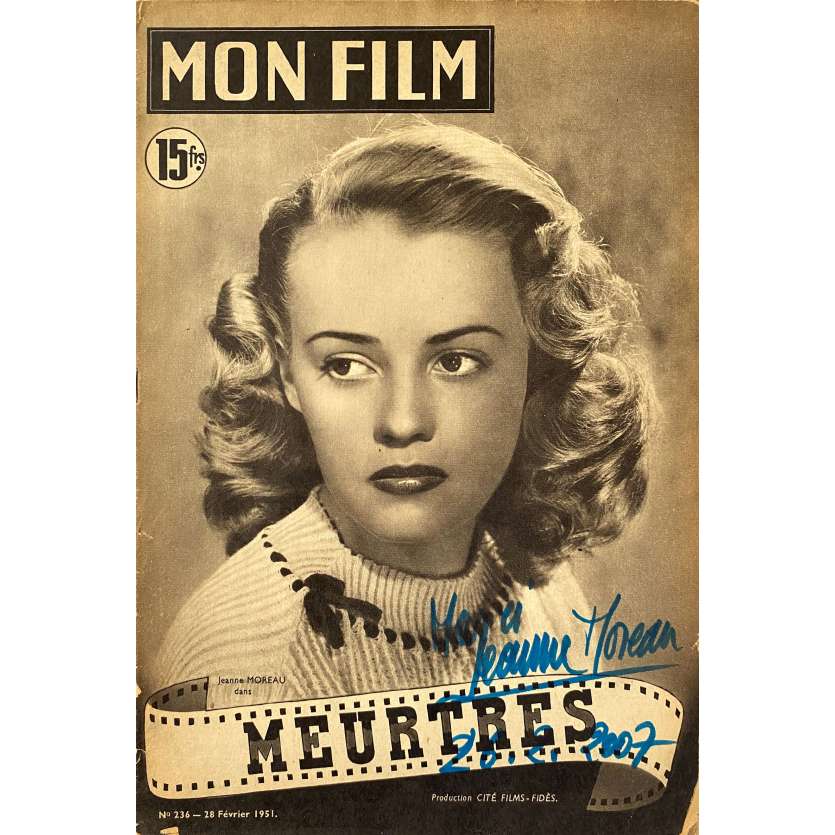 JEANNE MOREAU Original Magazine- 9x12 in. - 1960 - 0, 0