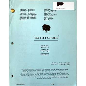 SIX FEET UNDER Original Movie Script S03E12 - 9x12 in. - 2003 - Alan Ball, Peter Krause