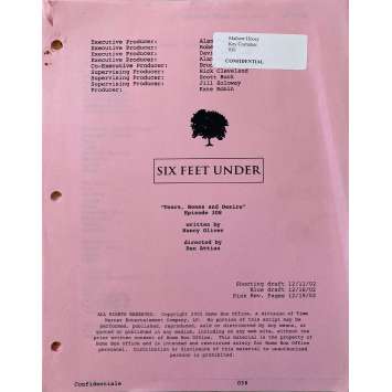 SIX FEET UNDER Scénario S03E08 - 21x30 cm. - 2003 - Peter Krause, Alan Ball