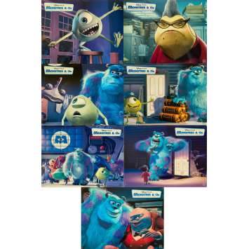 MONSTERS INC Original Lobby Cards x7 - 12x15 in. - 2001 - Pixar, John Goodman