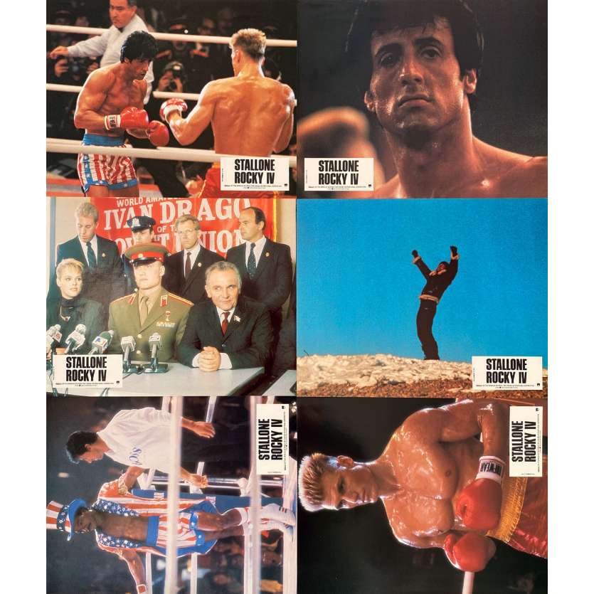 ROCKY 4 Photos de film x6 - Jeu B - 21x30 cm. - 1985 - Sylvester Stallone, Dolph Lundgren, Sylvester Stallone