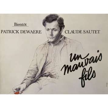 UN MAUVAIS FILS Affiche de cinéma- 30x40 cm. - 1980 - Patrick Dewaere, Claude Sautet