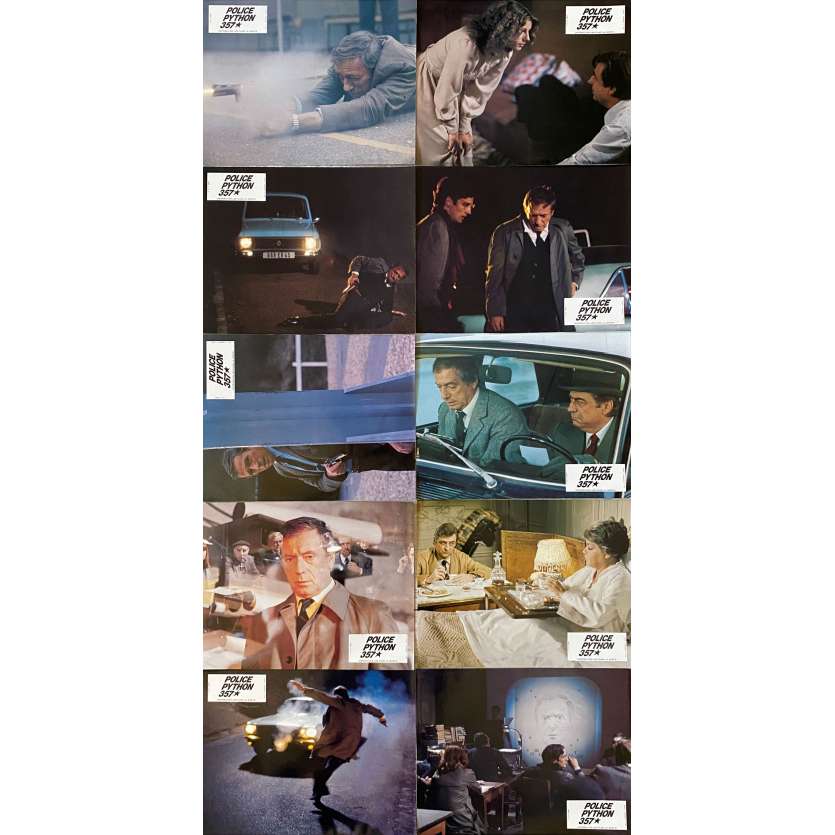 POLICE PYTHON 357 Photos de film x10 - Jeu A - 21x30 cm. - 1976 - Yves Montand, Alain Corneau