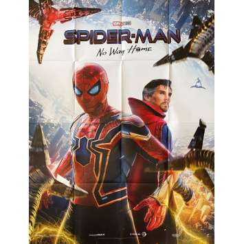 SPIDER-MAN NO WAY HOME Affiche de cinéma- 120x160 cm. - 2021 - Tom Holland, Jon Watts