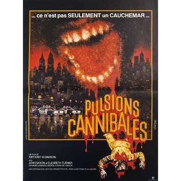 CANNIBALS IN THE STREETS Original Movie Poster- 15x21 in. - 1980 - Antonio Margheriti, John Saxon