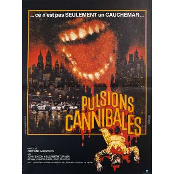 PULSIONS CANNIBALES Affiche de cinéma- 40x60 cm. - 1980 - John Saxon, Antonio Margheriti