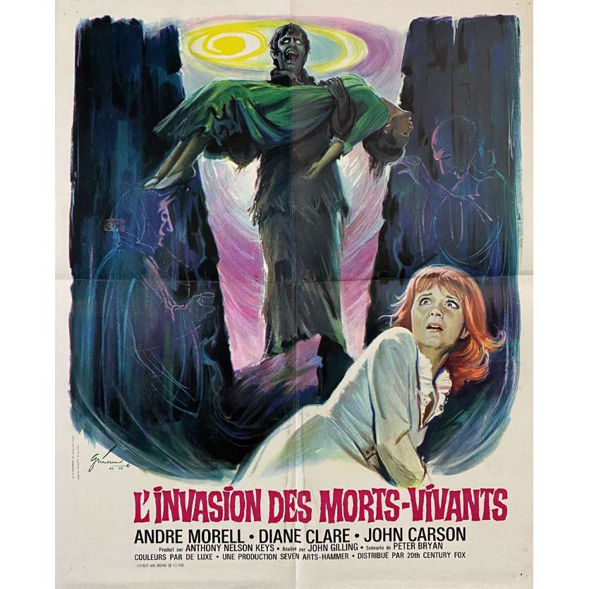 L'INVASION DES MORTS VIVANTS Affiche de cinéma- 40x60 cm. - 1966 - André Morell, John Gilling