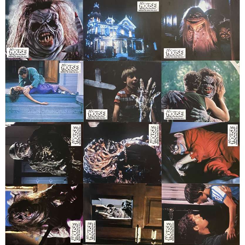 HOUSE Original Lobby Cards x12 - 9x12 in. - 1984 - Steve Miner, William Katt