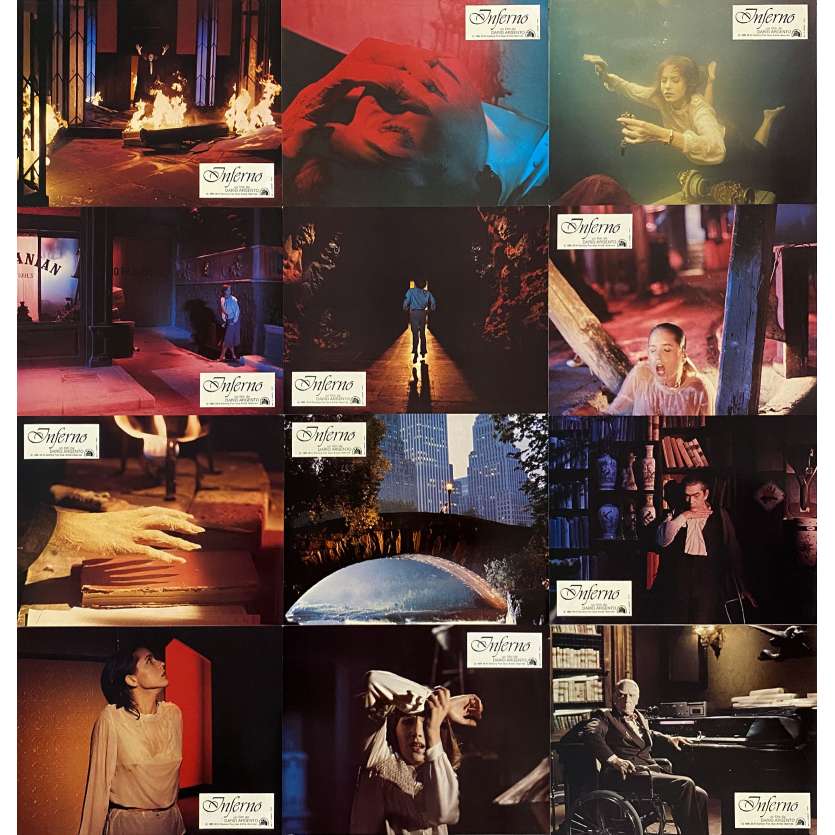 INFERNO Original Lobby Cards x12 - 9x12 in. - 1980 - Dario Argento, Daria Nicolodi