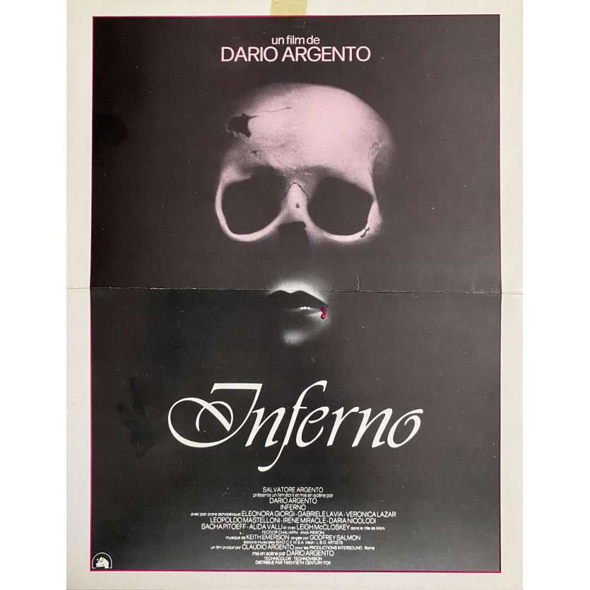 INFERNO Synopsis- 21x30 cm. - 1980 - Daria Nicolodi, Dario Argento