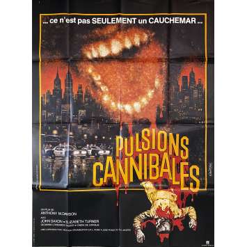 CANNIBALS IN THE STREETS Original Movie Poster- 47x63 in. - 1980 - Antonio Margheriti, John Saxon
